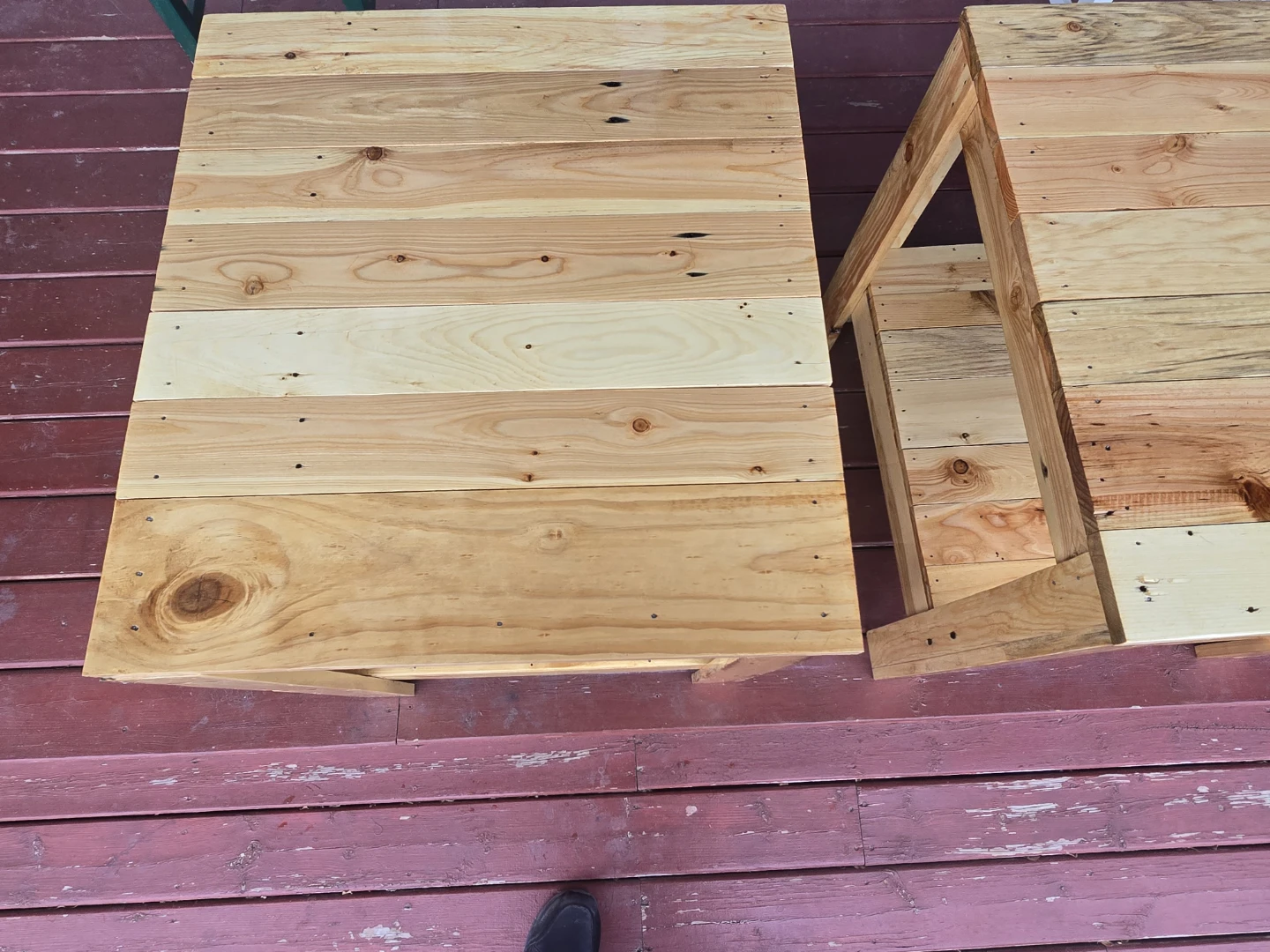 Handmade Wooden Side Tables - Set of 2 - photo 5