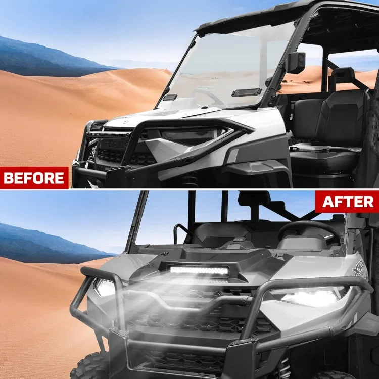 Hood Scoop with LED Spot Light for Polaris Ranger BNIB image indicator(8)