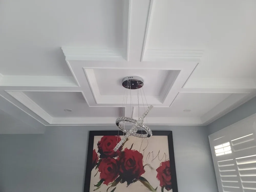 Crown moulding and waffle ceiling supply and install image indicator(3)