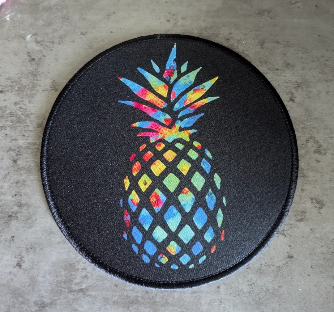 New Black and rainbow Pineapple Mouse Pad 7.87 inch