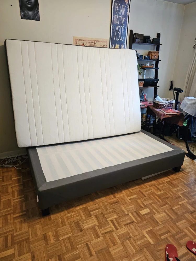 Full/ double bed and mattress - photo 3