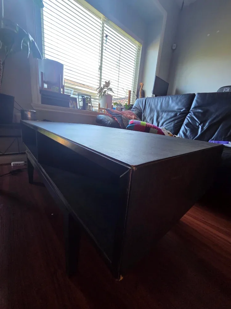 Dark Brown Coffee Table with Storage