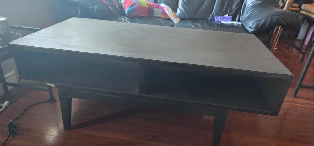 Dark Brown Coffee Table with Storage image indicator(2)