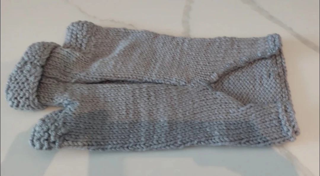 Handmade Grey Knit Dog Sweater - photo 5