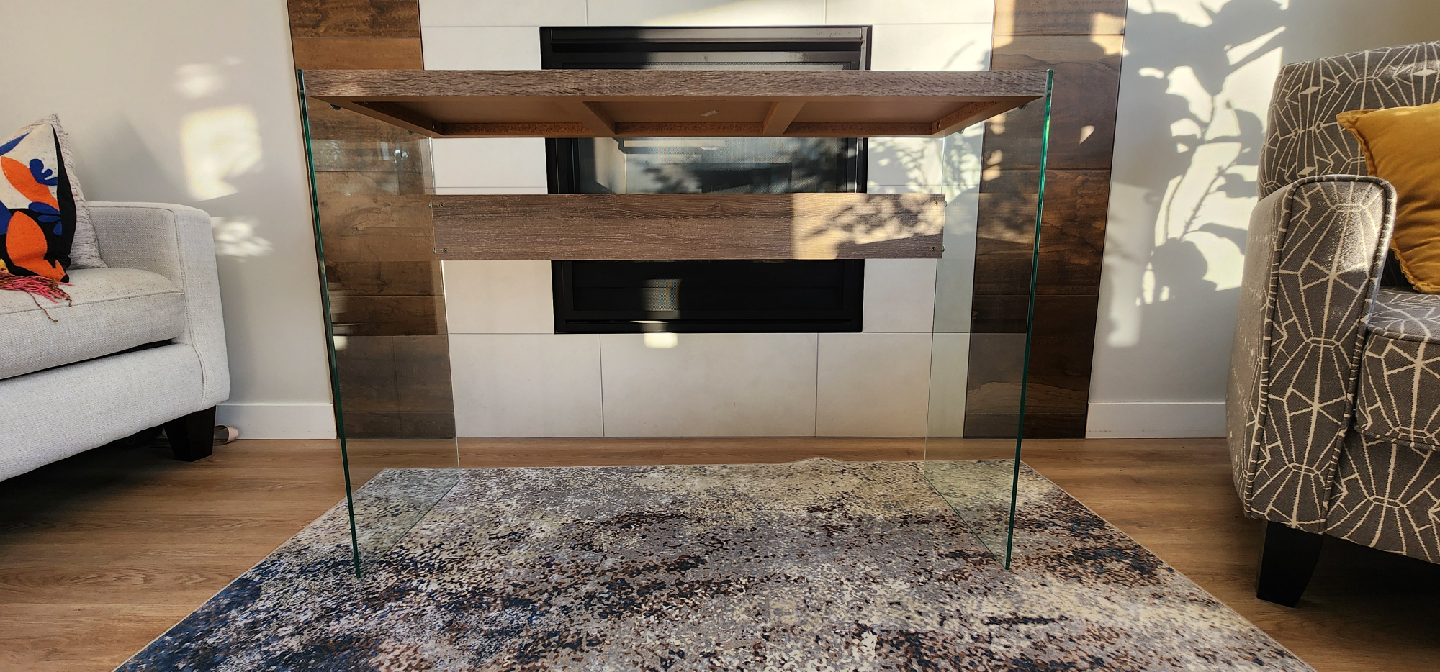 Glass and Wood Table - photo 2