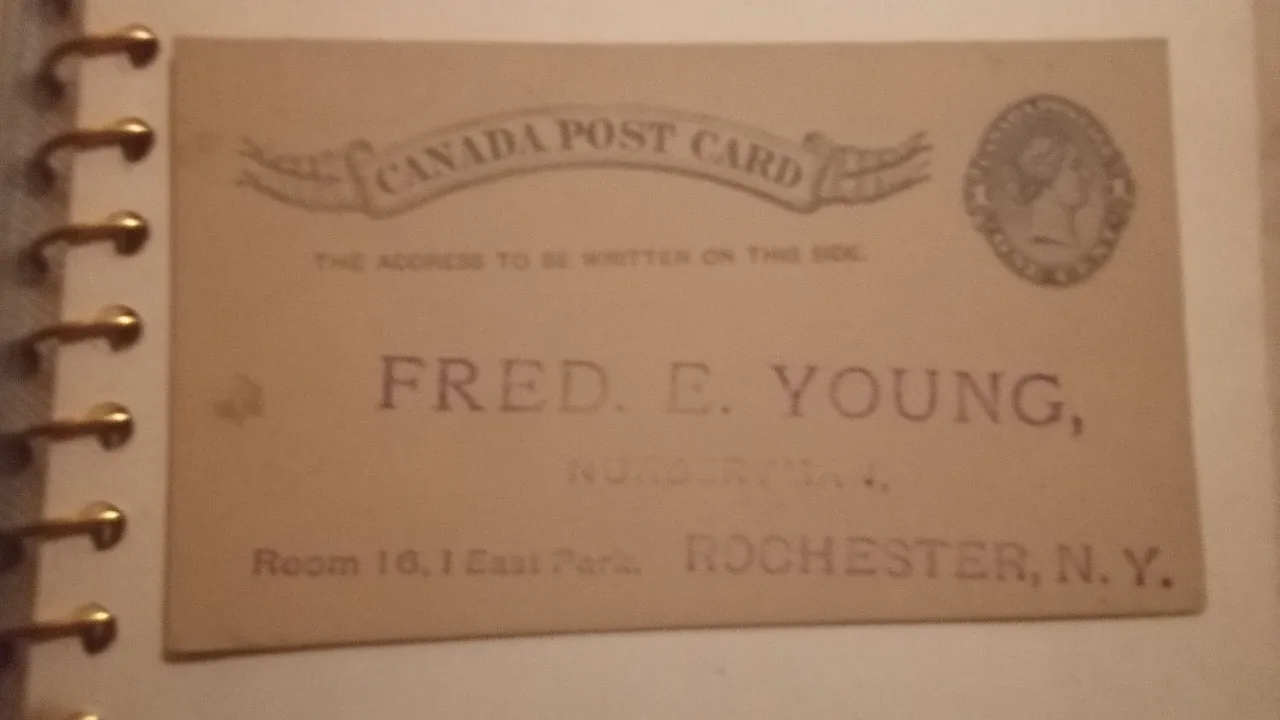 Vintage Canada Post Card - Fred E. Young