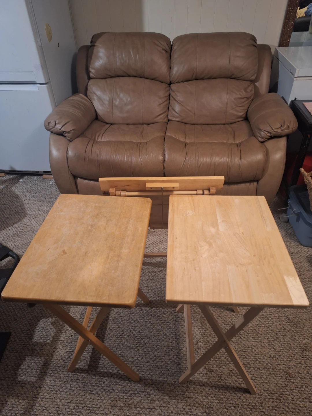 Folding Wooden TV Tray Tables (Set of 3)