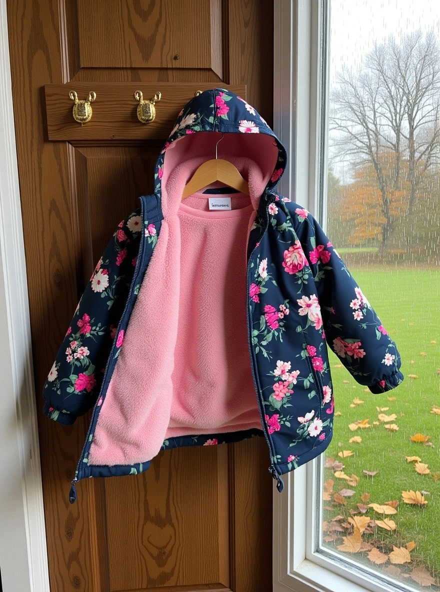 Childrens Place 2-in-1 Floral  Winter Jacket - Size 16