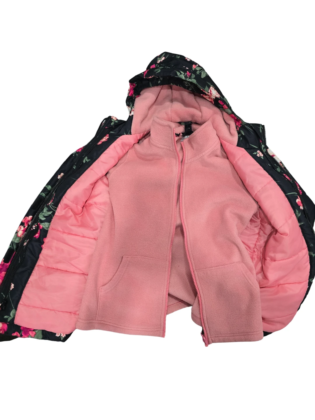 Childrens Place 2-in-1 Floral  Winter Jacket - Size 16 - photo 3