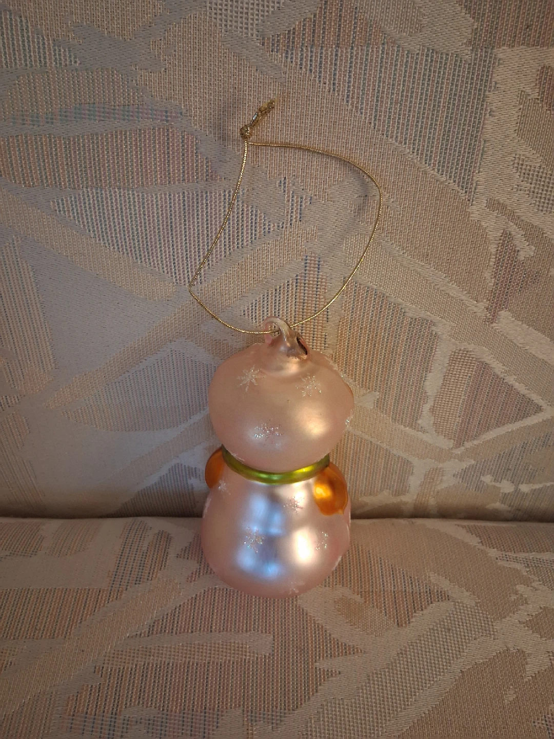 Vintage Baby Bear Frosted Mercury Blown Glass Christmas Ornament - photo 2