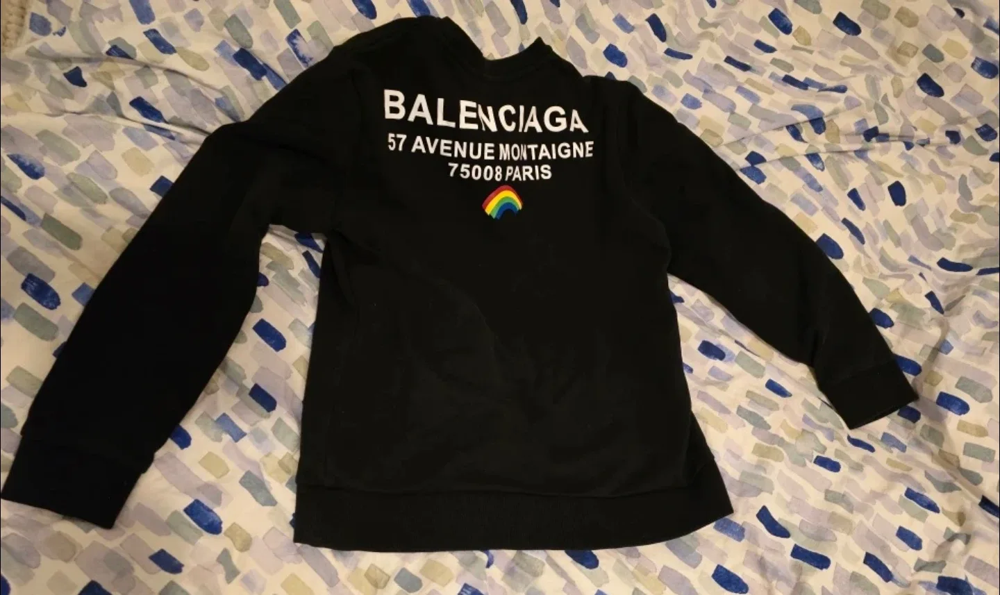Balenciaga 'Logo Out' Black Sweatshirt Excellent #thriftypick image indicator(2)