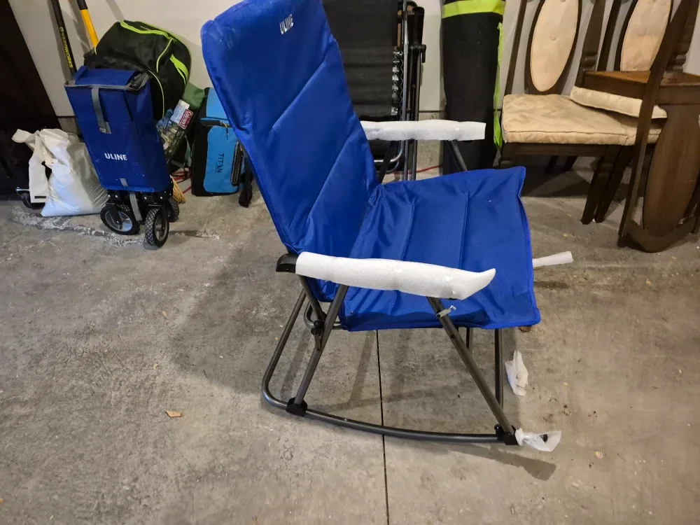 Uline Blue Rocking Chair - New