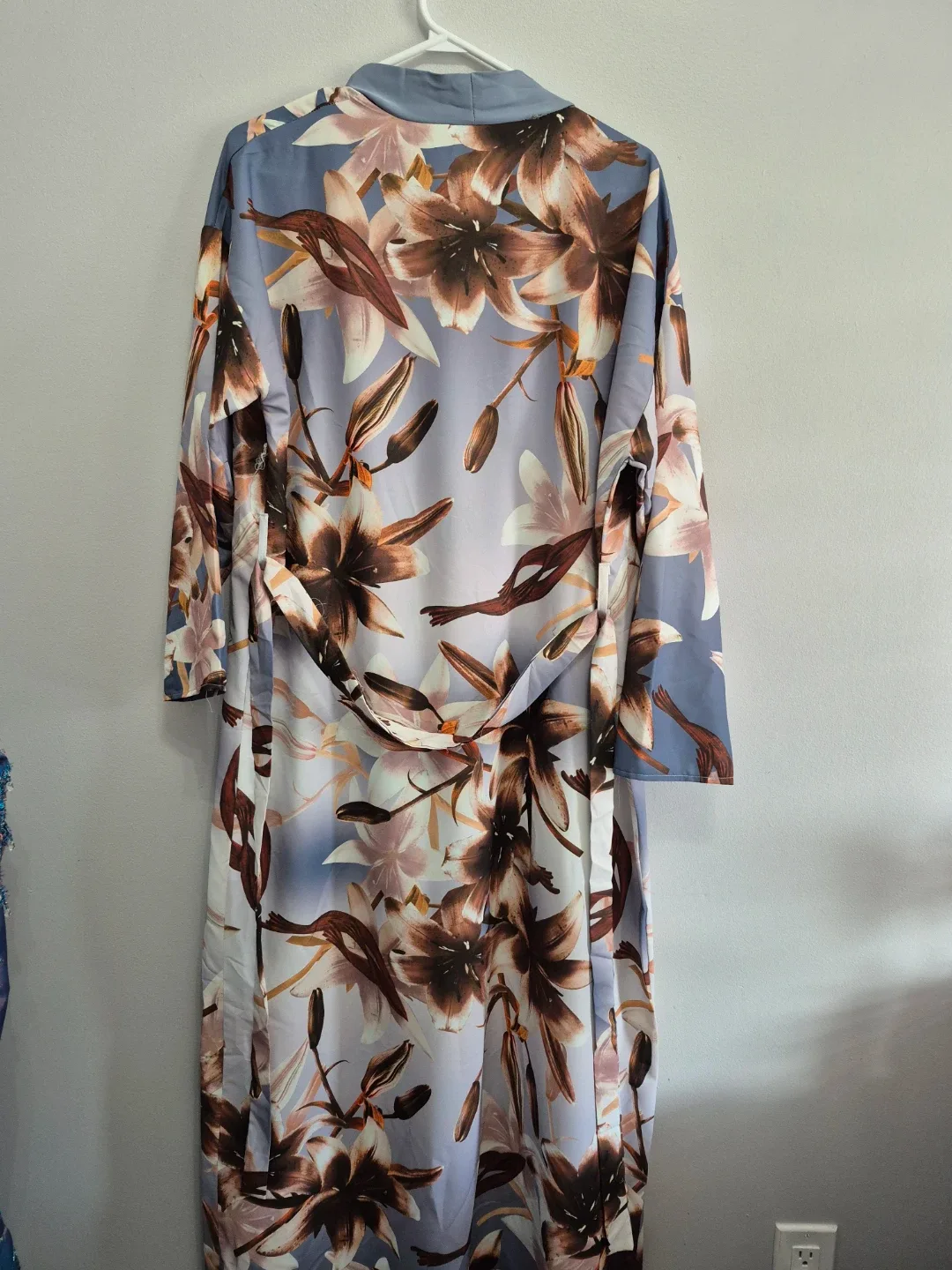 Floral Print Duster and Dress Set image indicator(3)