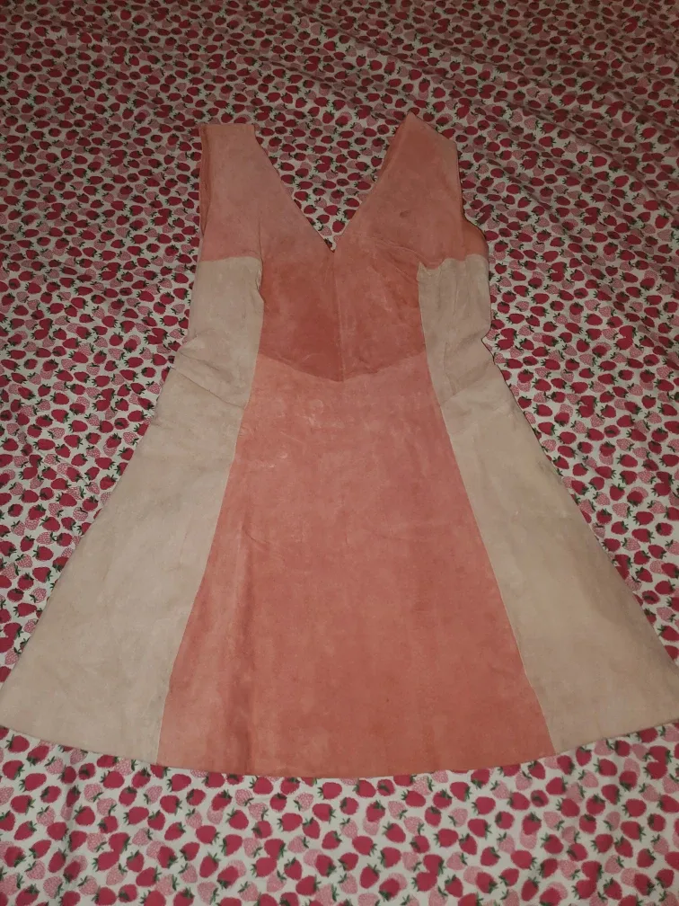 ASOS Suede Leather Dress - Size 10 with pockets image indicator(2)