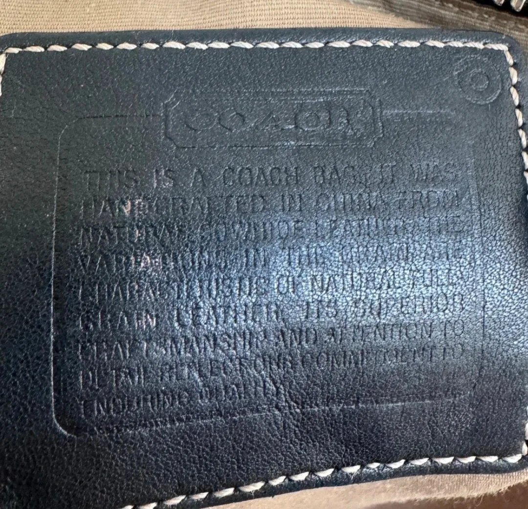 Black  leather  coach crossbody image indicator(4)