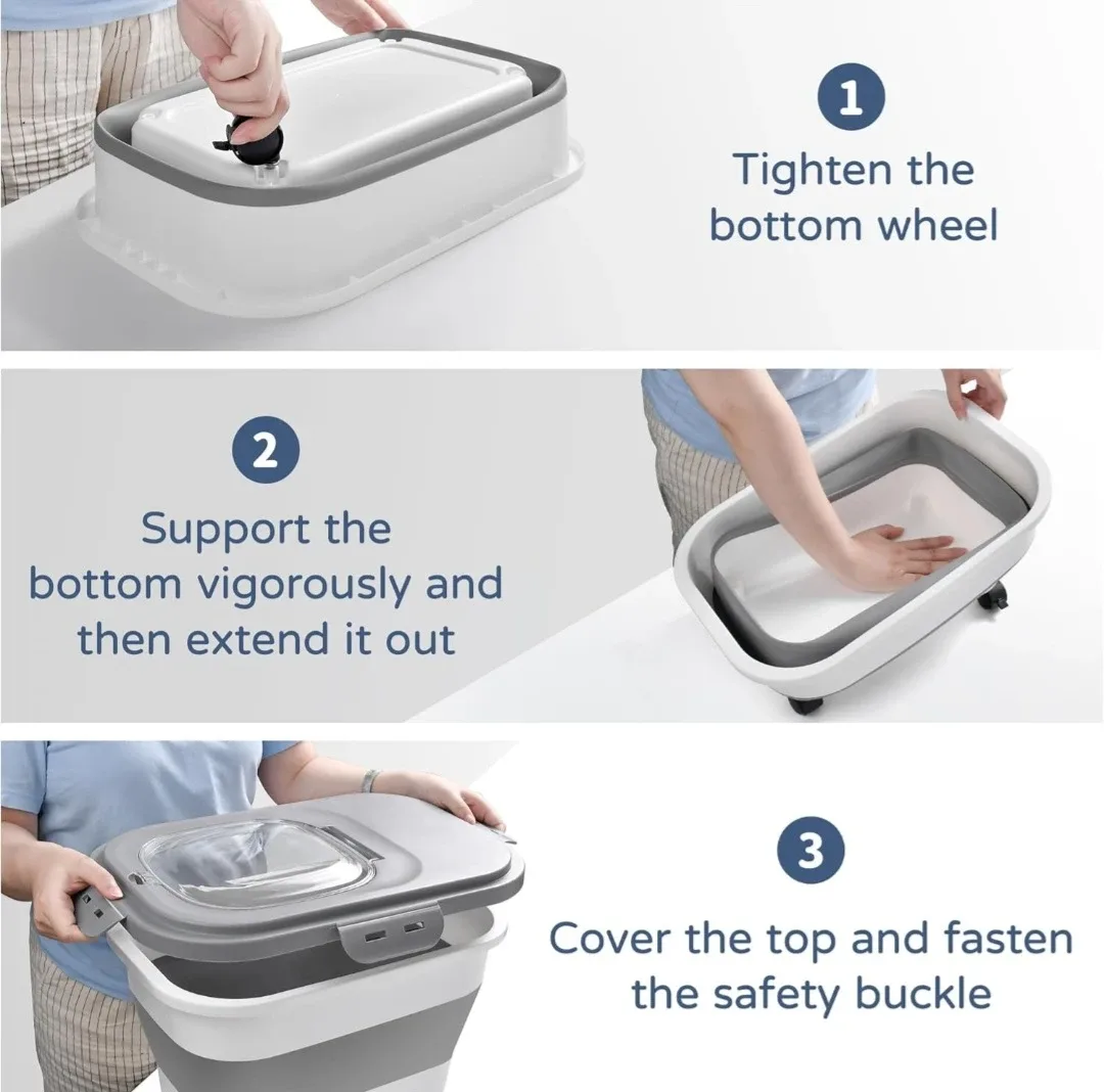 Adjustable Collapsible Pet Food Container image indicator(3)