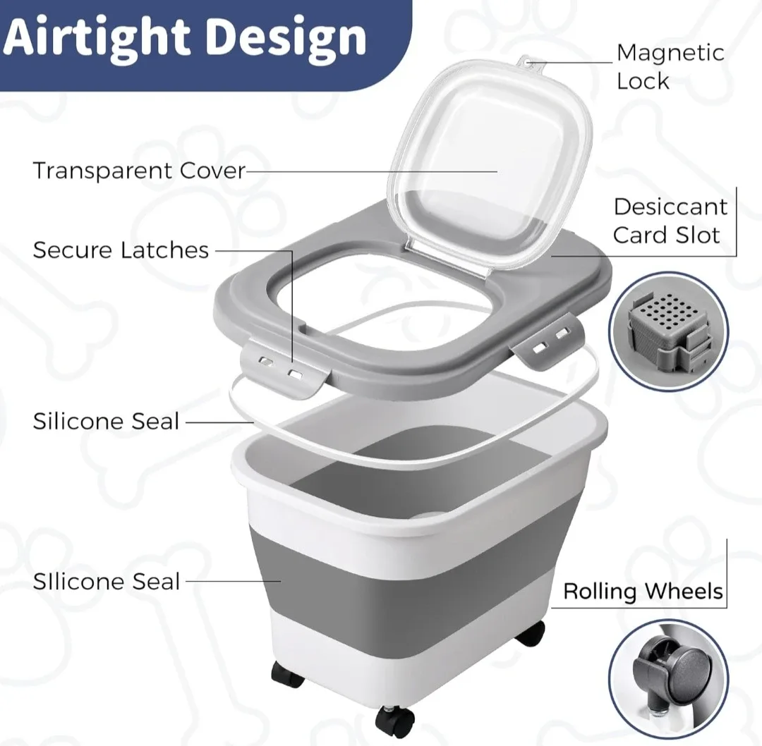 Adjustable Collapsible Pet Food Container image indicator(6)
