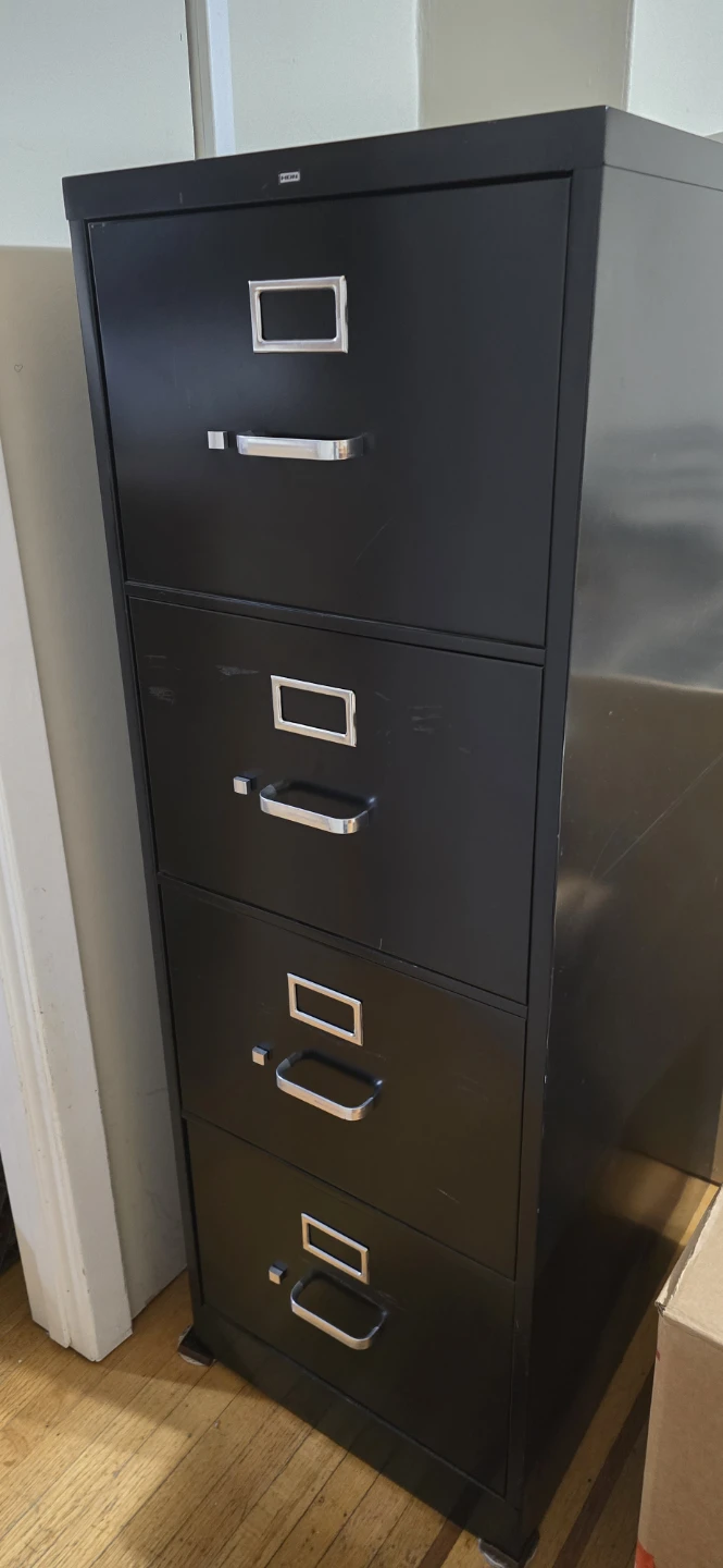 HON 4-Drawer Filing Cabinet - Black