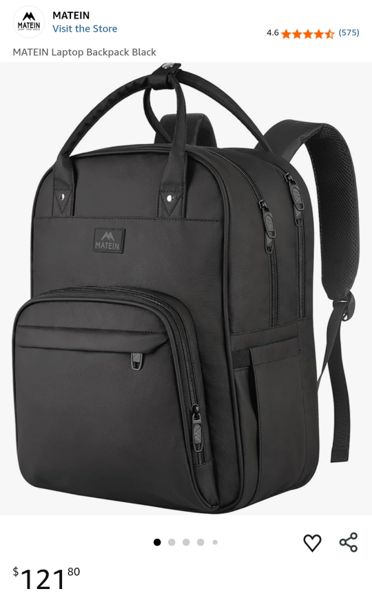 MATEIN Laptop Backpack - Black - photo 2