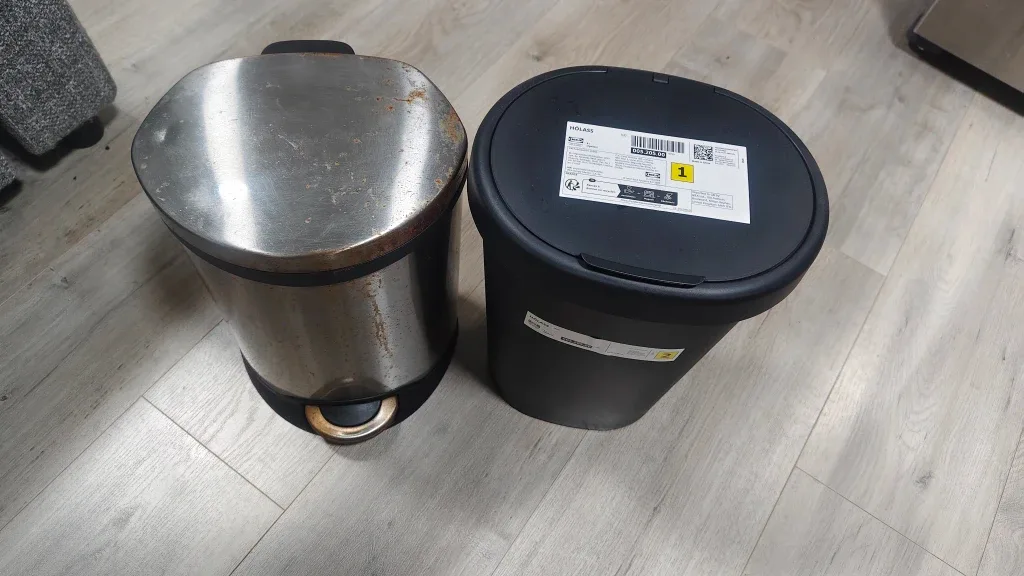 IKEA Pedal Bins - Silver & Black