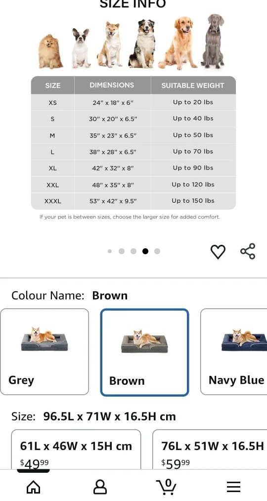 New Made4Pets Large Brown Crate Foam Pet Sofa image indicator(3)