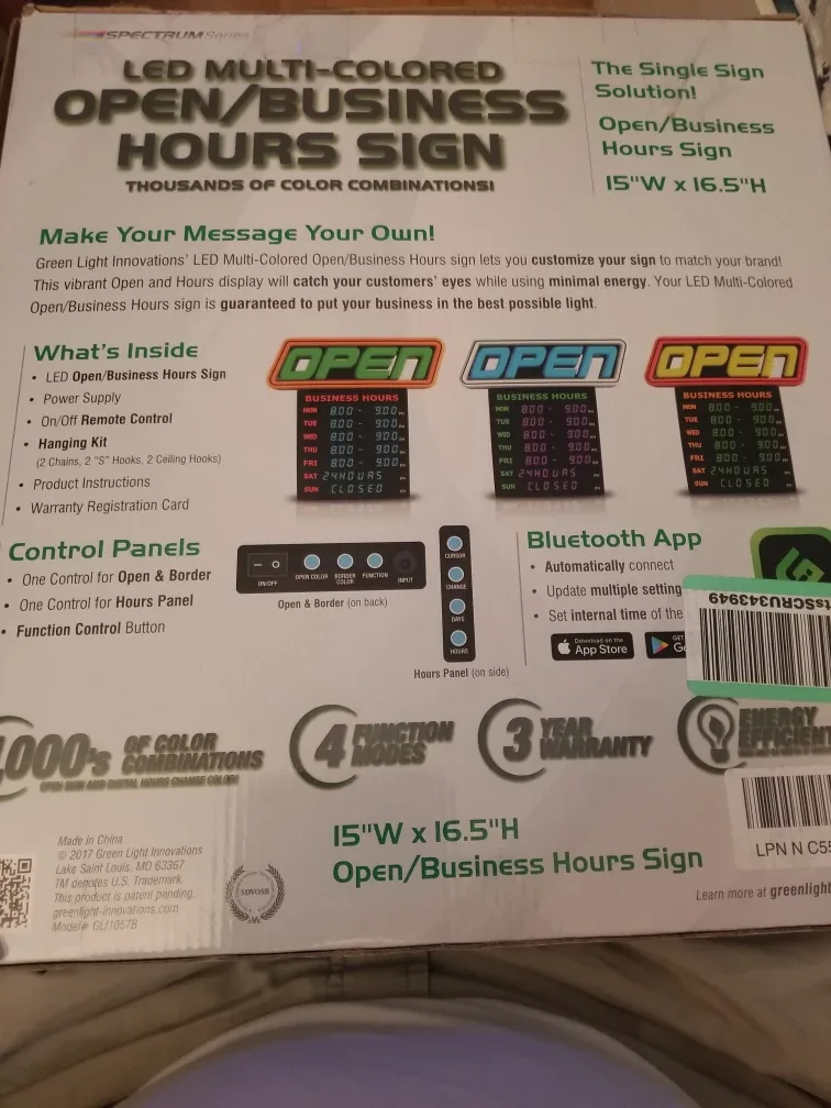 LED Multi-Colored Open/Business Hours Sign image indicator(2)