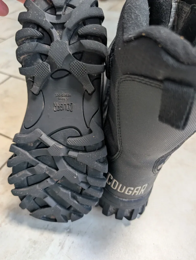 Cougar Black Waterproof Winter Boots
