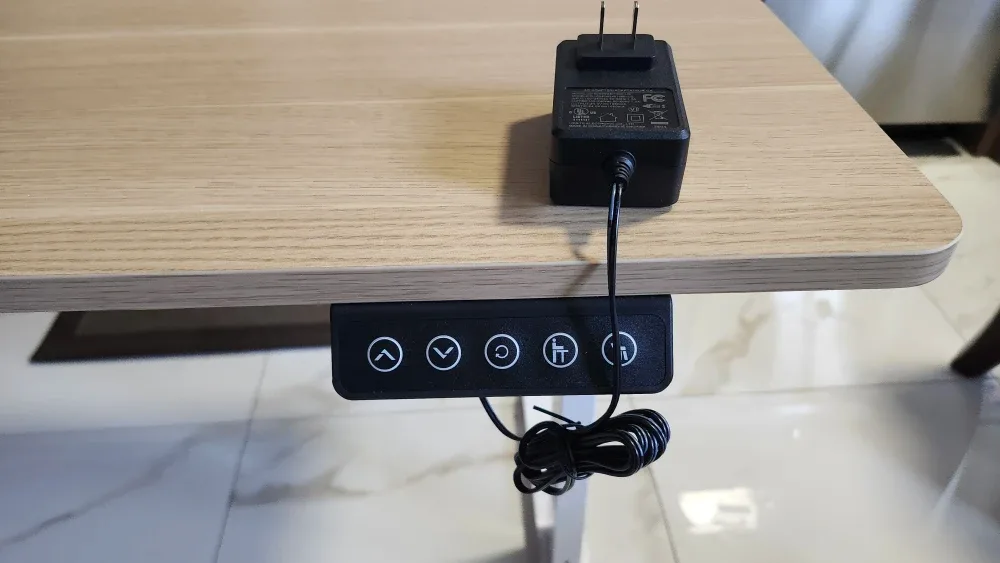 Adjustable Standing Desk - Light Wood