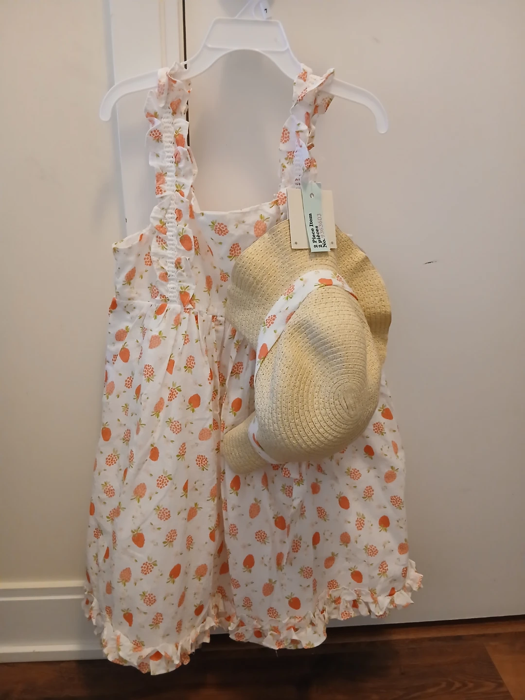 Strawberry Dress & Hat Set - New with Tags