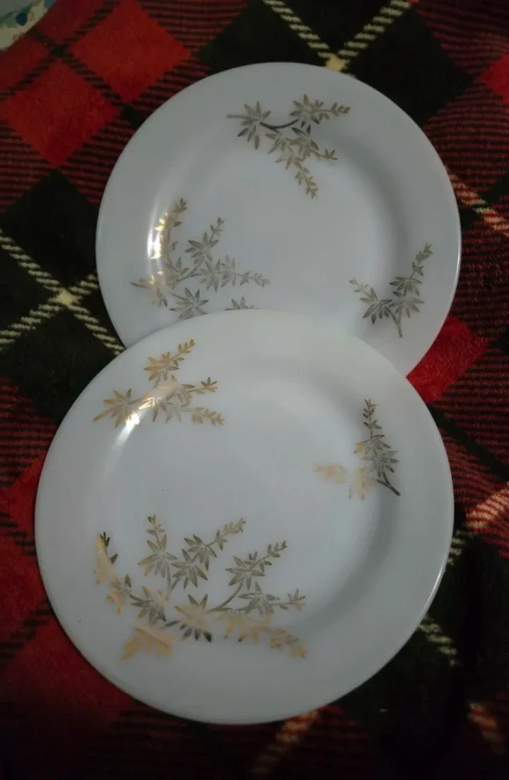 Federal Milk HEAT PROOF Glass Salad Plate Vintage