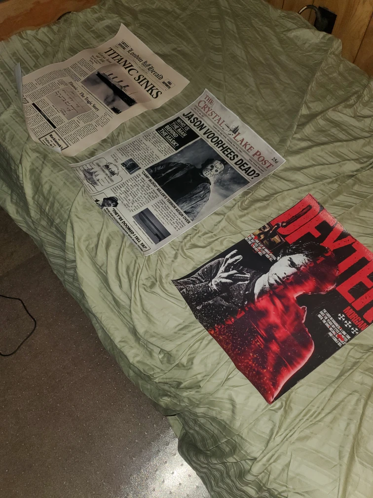 Newspaper Art - Titanic, Jason, Dexter - photo 2