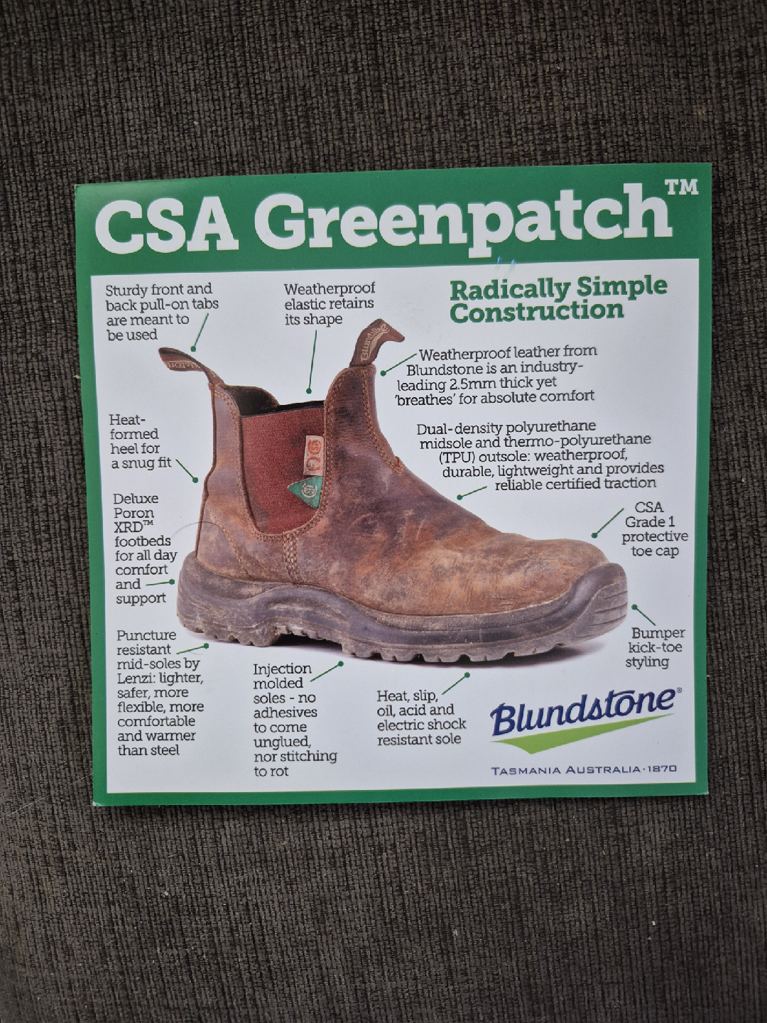 NEW Blundstone CSA Greenpatch Work Boots - photo 2