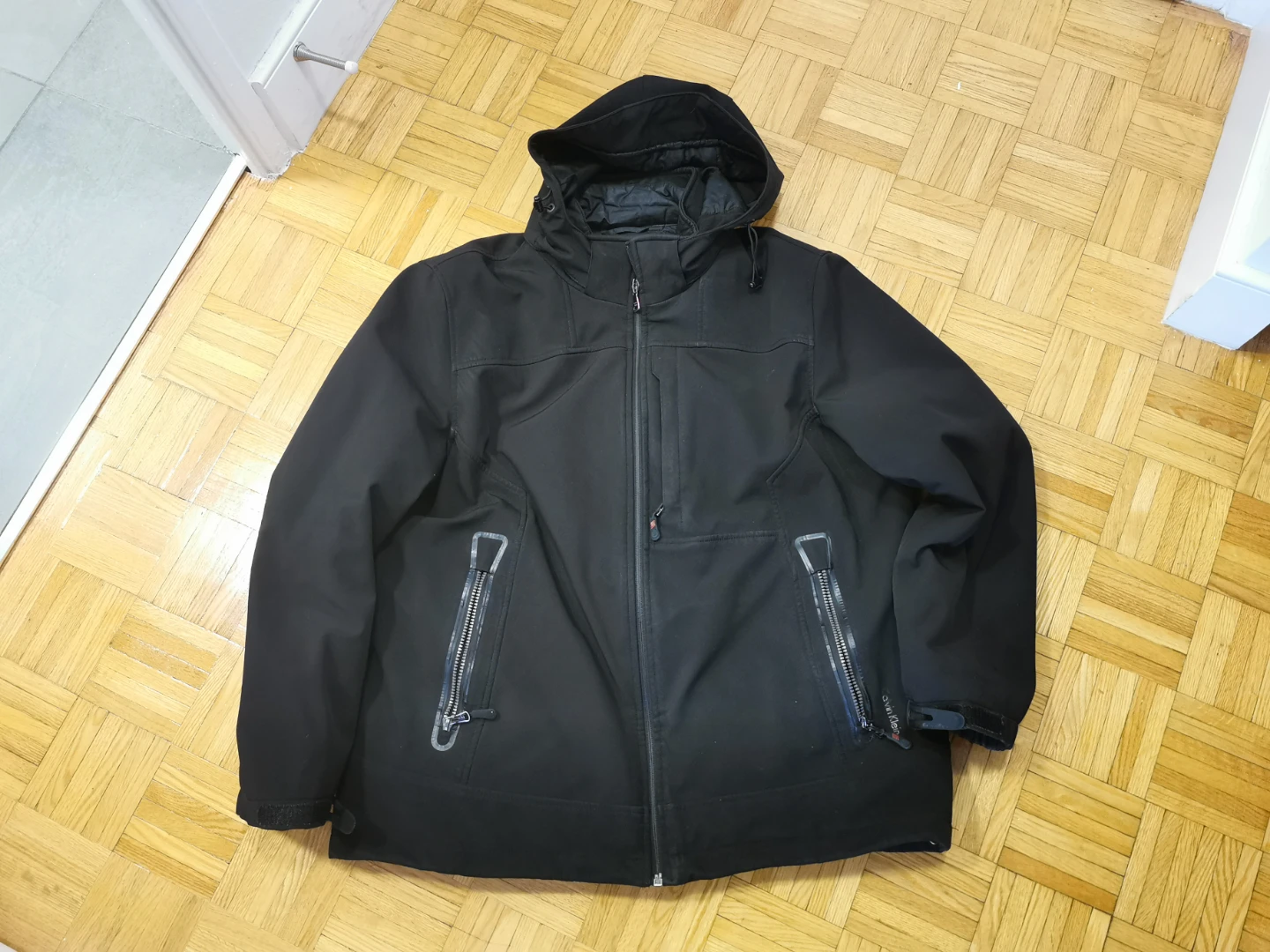 Calvin Klein Black Winter Jacket Large, removable layers