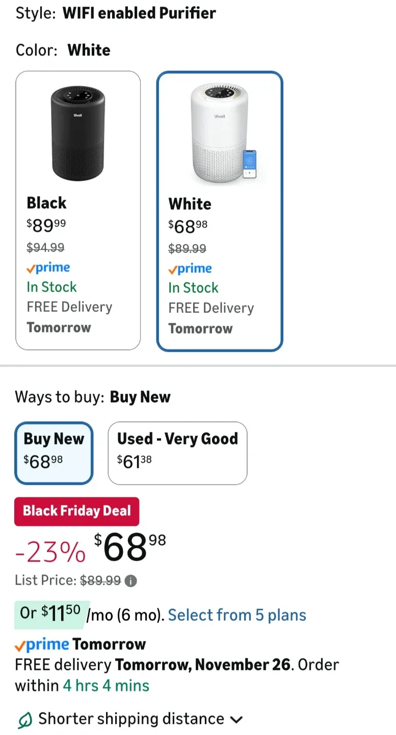 Levoit Air purifier Core 200S-P image indicator(2)