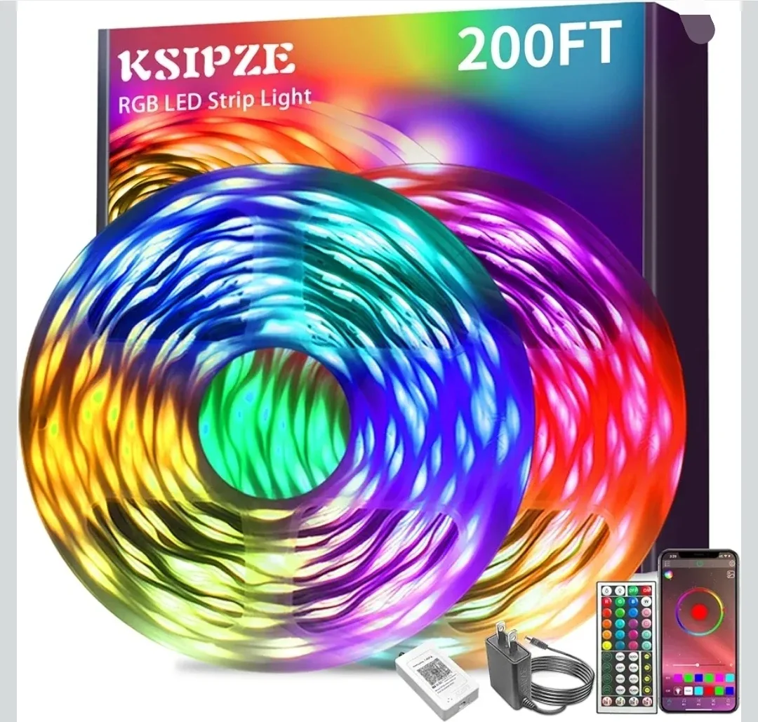 KSIPZE 200FT RGB LED Strip Light - New! image indicator(4)