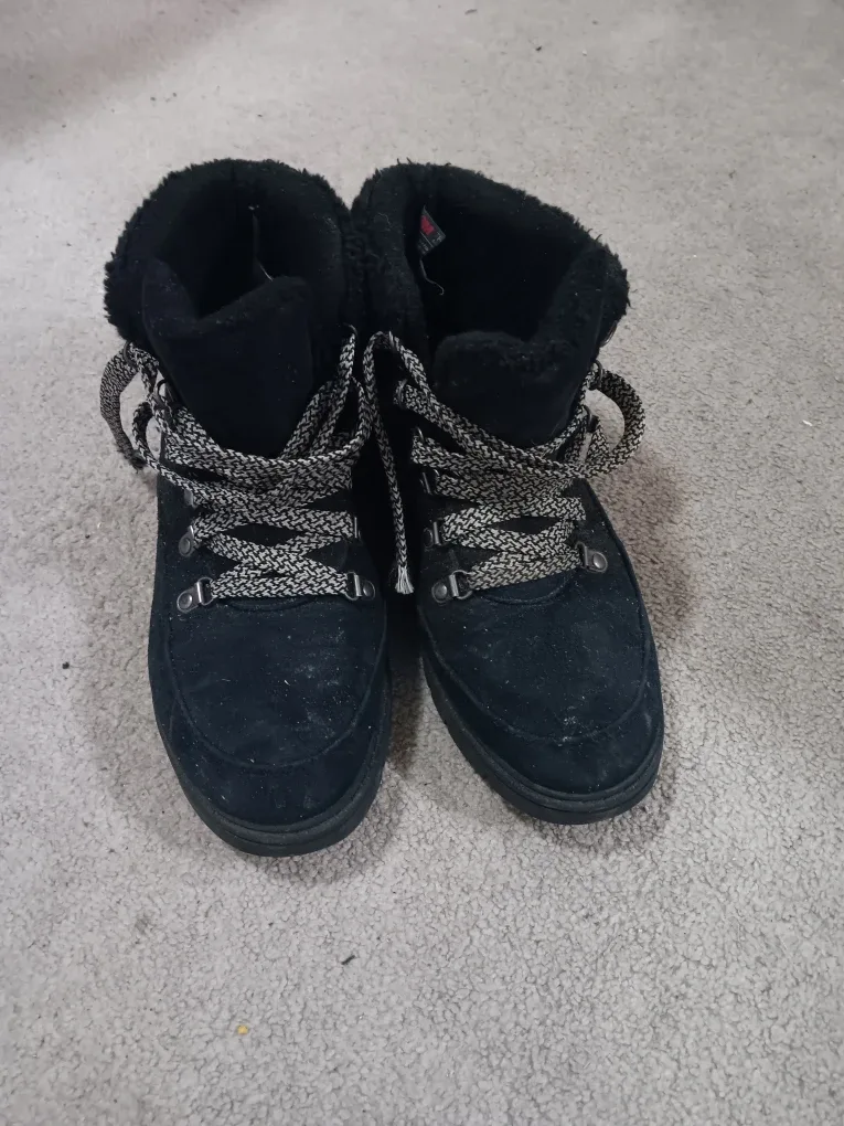 Black Suede Winter Boots
