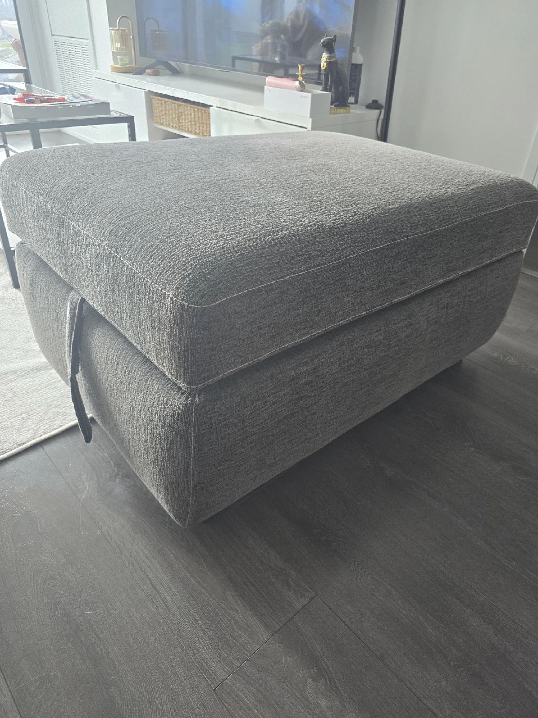 Grey Storage Ottoman - photo 2