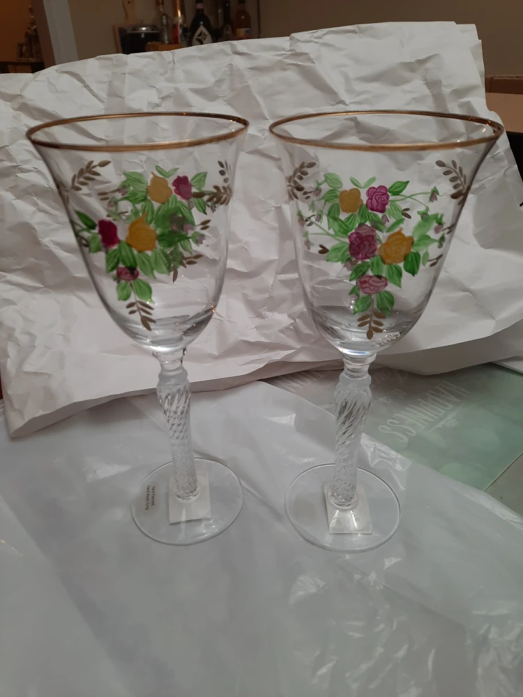 Royal Albert Old Country Roses Wine Glasses - Pair