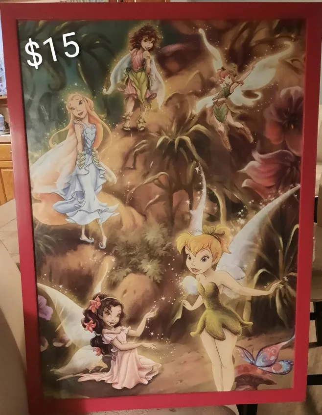 Tinkerbelle Curtains, 2 Panels & Fitted Sheet& Poster Picture image indicator(5)