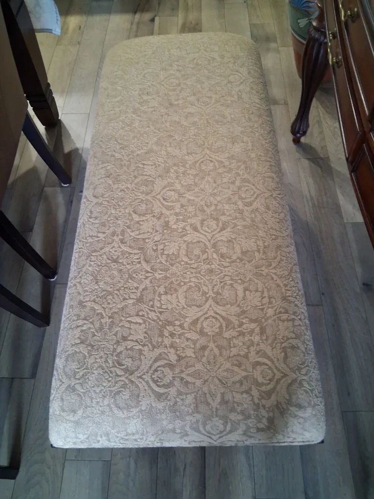 Accent Bench with Carved Wood Details