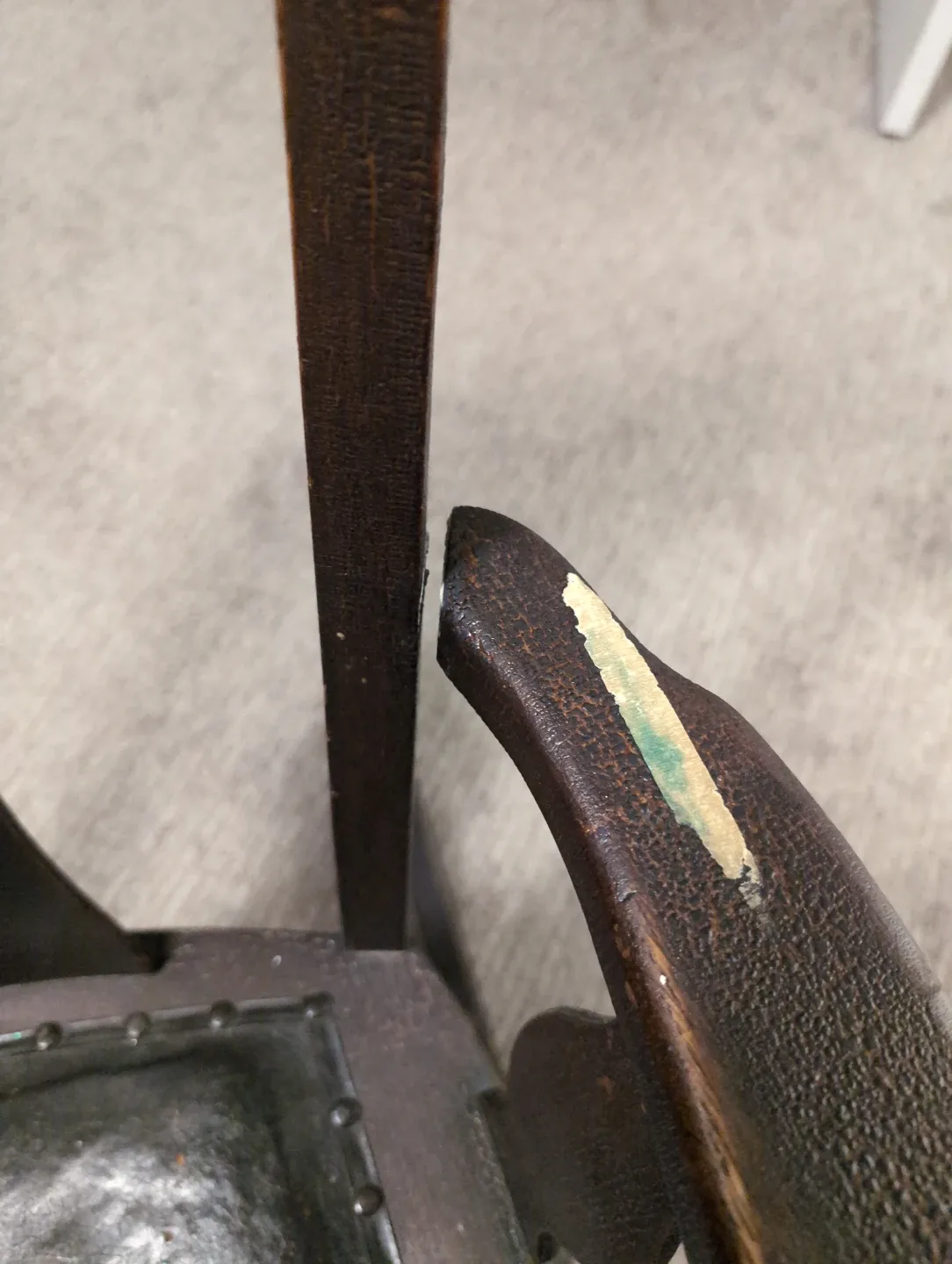 Vintage Dark Wood Rocking Chair image indicator(4)