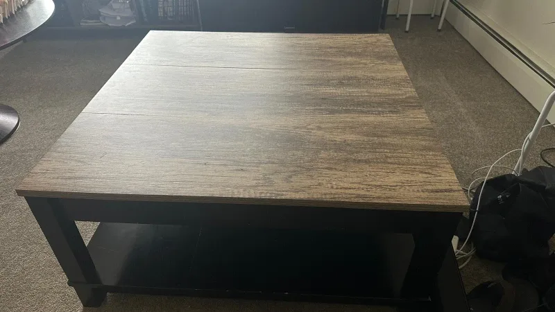 Coffee Table - Wood and Black image indicator(4)