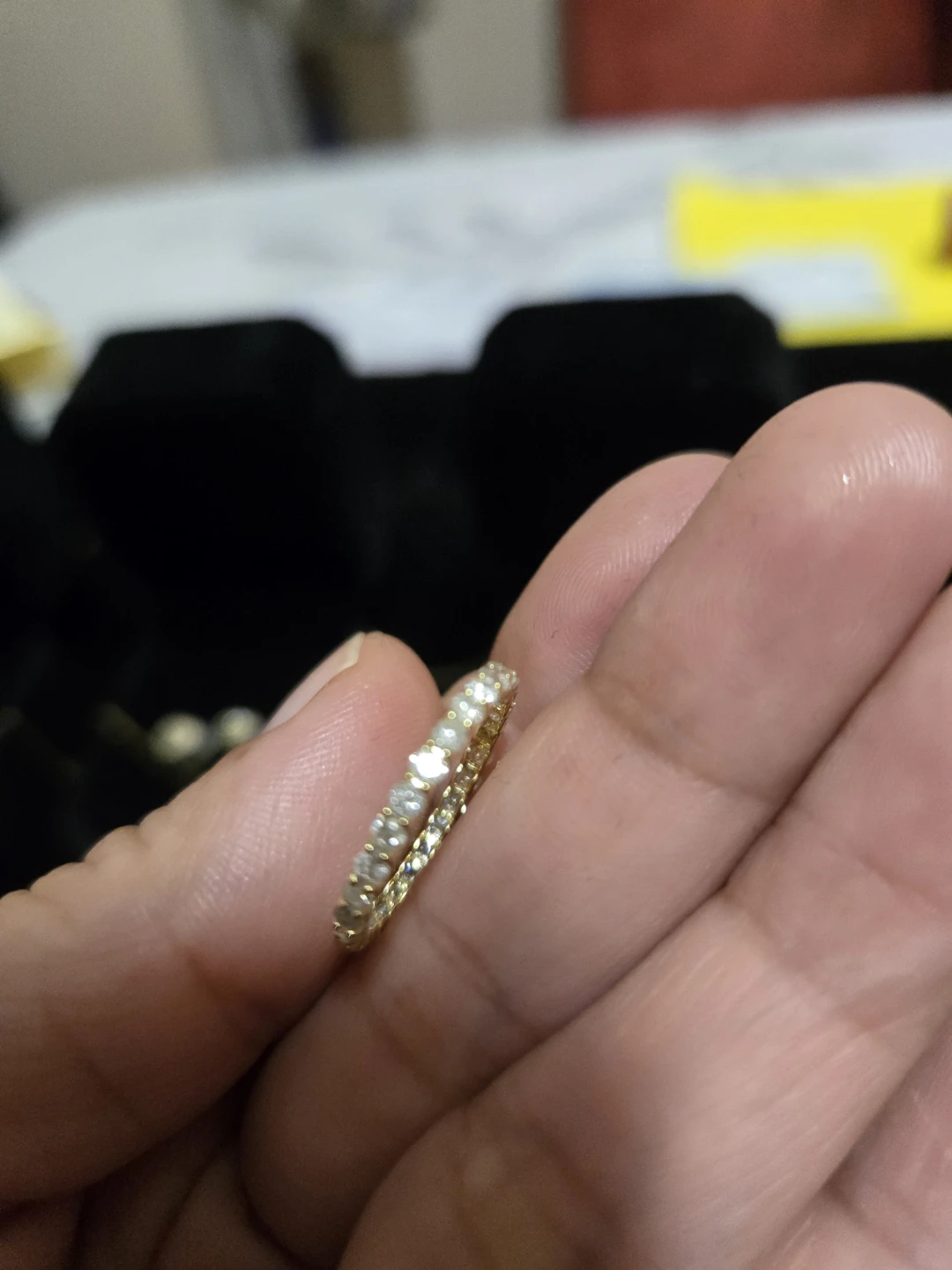 1ct natural diamond 18k Eternity Ring - photo 2