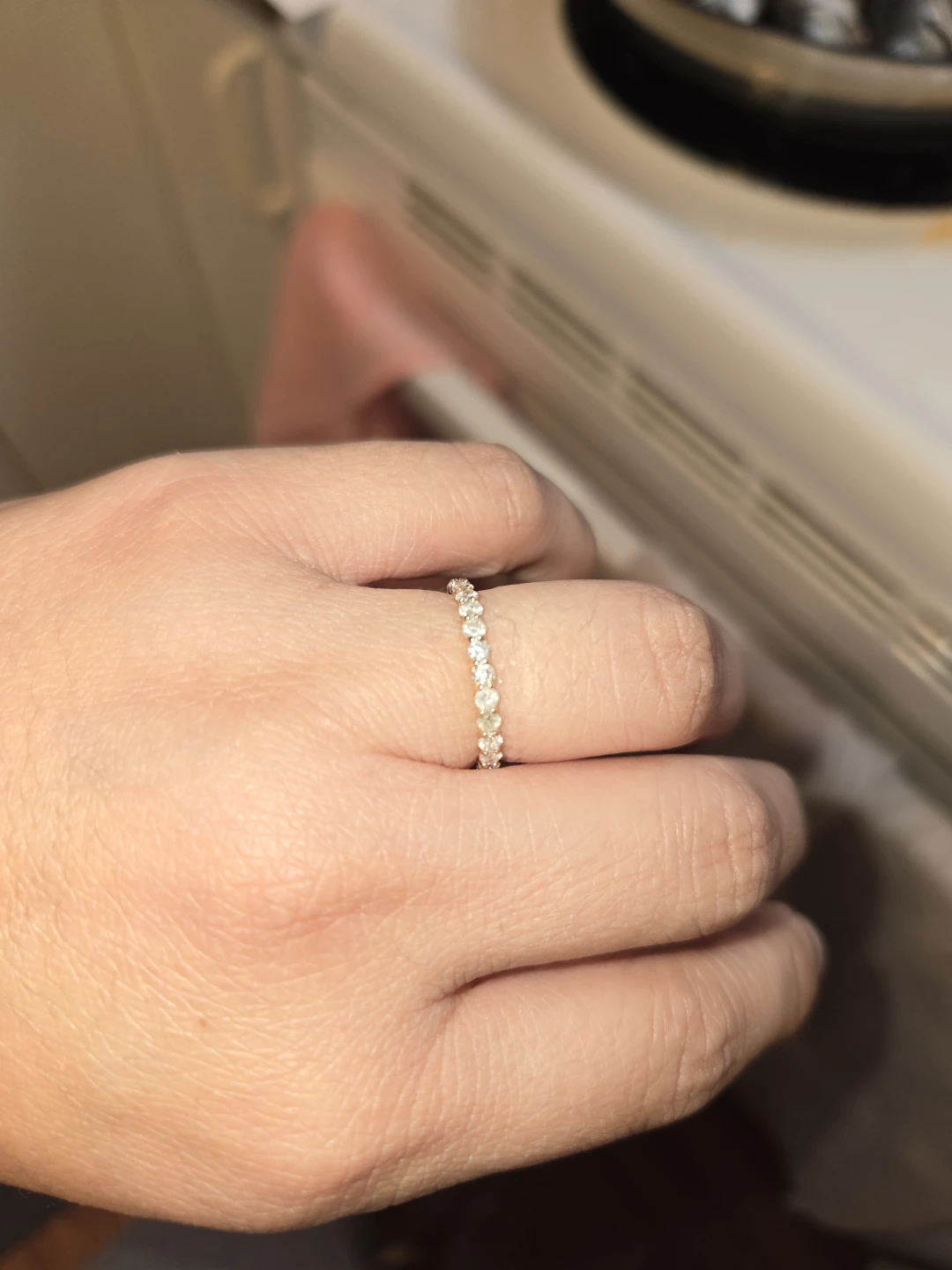 1ct natural diamond 18k Eternity Ring - photo 3