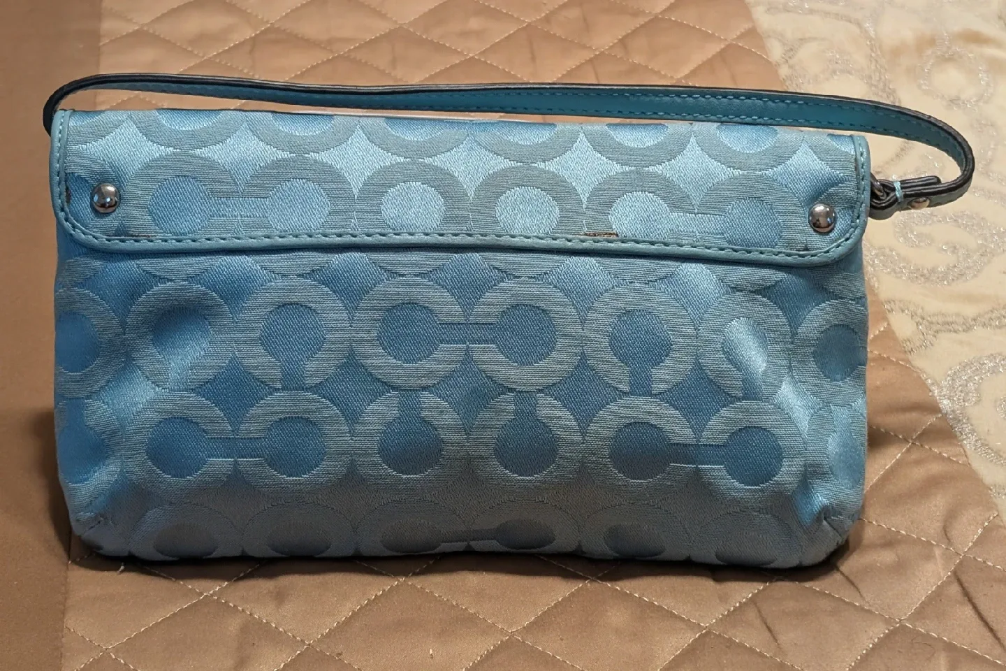 Coach Blue Wristlet image indicator(2)