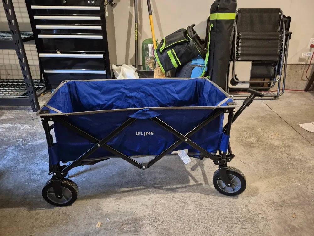 Uline Folding Wagon - Blue