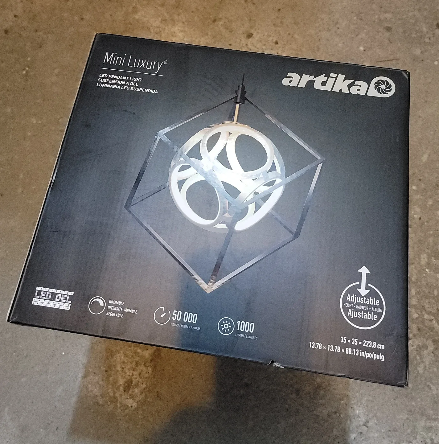 Artika black and gold mini luxury pendant light LED image indicator(4)