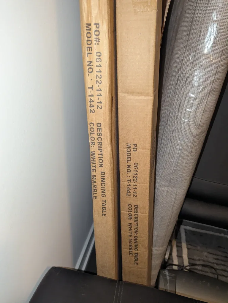 BNIB Brand new dining room  table(faux marble) 5 Pc. image indicator(4)