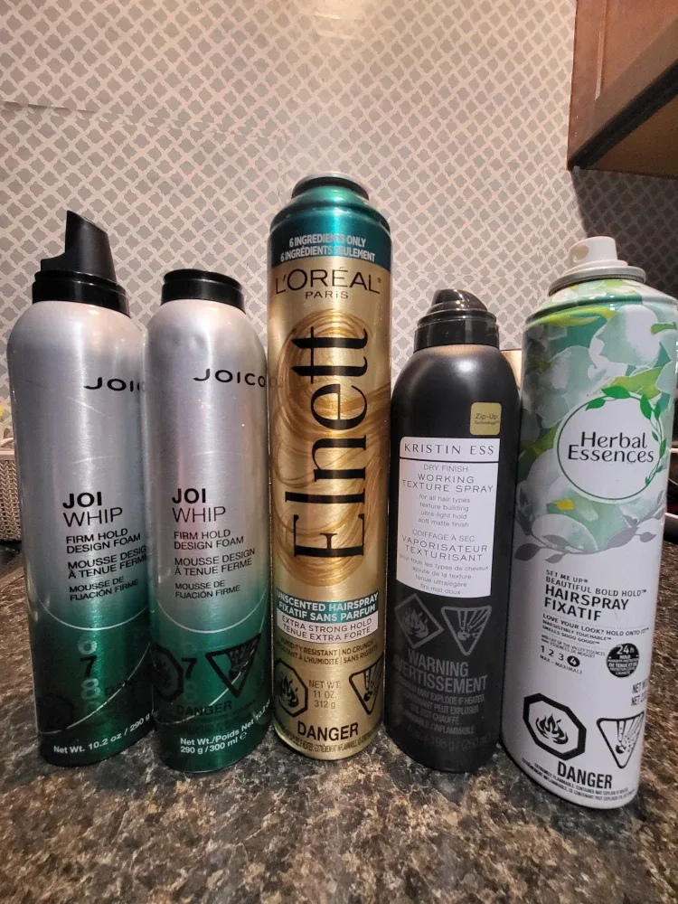 Variety of Hair Styling Products