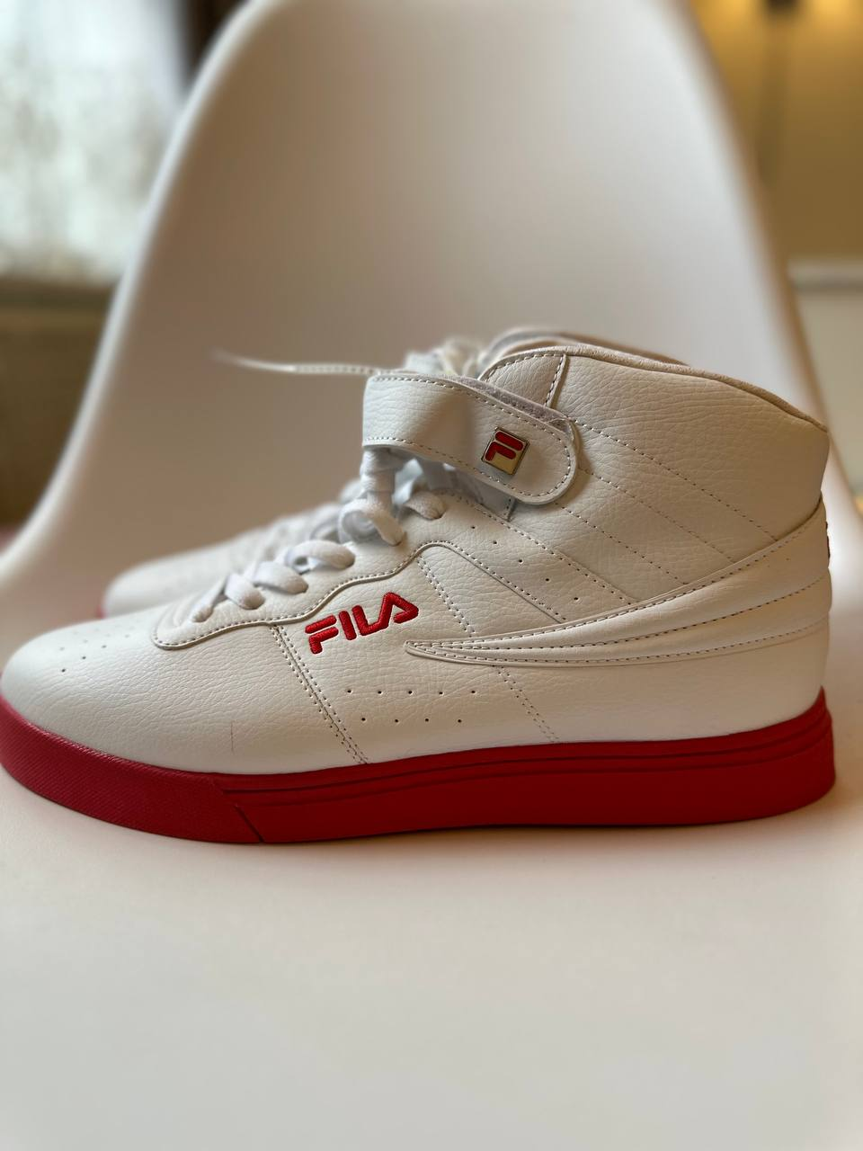 FILA White & Red High Top Sneakers - photo 4